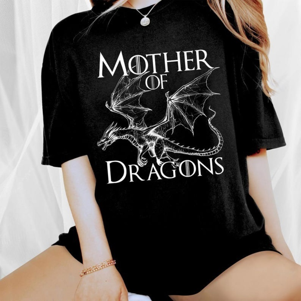 Mother Of Dragons Retro Tshirt, Fantasy Dragon Bookish Shirt